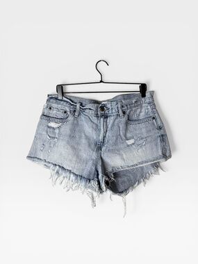Pistola Women's Gigi Distressed Cutoff Denim Shorts Size 31 Light Wash (I)